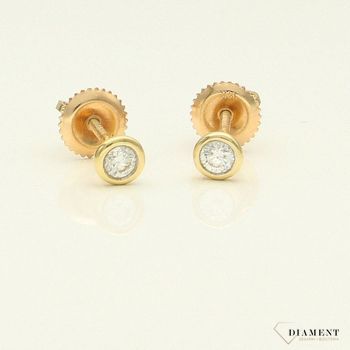Kolczyki złote DIAMENT żółte złoto, diamenty 0,2 ct E 393.jpg